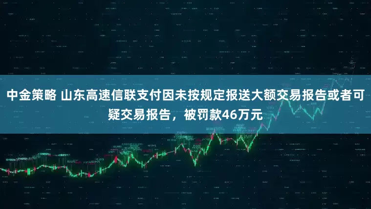中金策略 山东高速信联支付因未按规定报送大额交易报告或者可疑交易报告，被罚款46万元